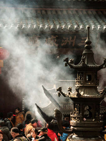 Zhoushan, China - May. 25, 2016: buddha temple during the ordinary dayのeditorial素材