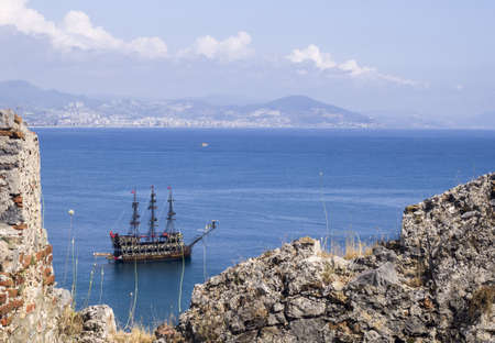 Harbour on Alanya the Turkish rivieraの写真素材