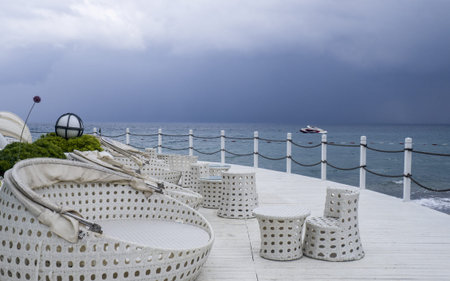 Leisure on beach under umbrella
