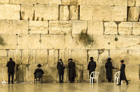 Jerusalem, Israel - 12/20/2019: Wailing Wall - the saint place for Jews, you can put your pray thereのeditorial素材