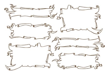 comic style banner contoursのイラスト素材