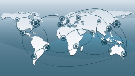 illustration of connections in the worldのイラスト素材