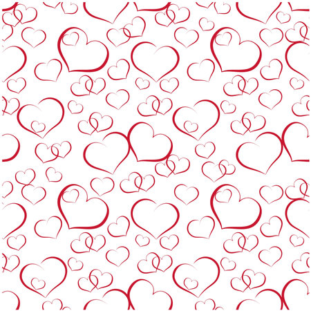 seamless valentine textures with heartsのイラスト素材