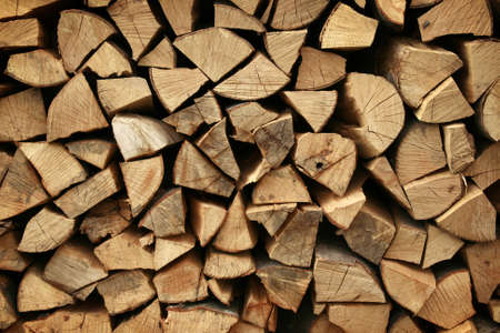texture of a firewood pileの写真素材