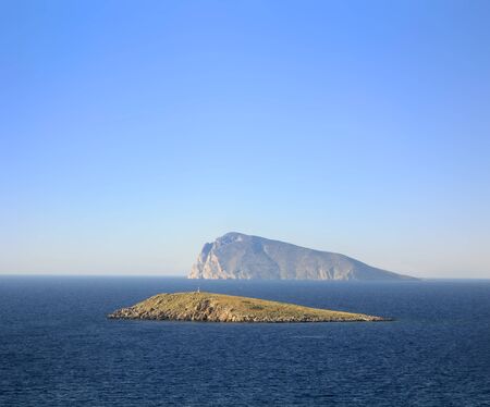 small island in the middle of a seaの写真素材