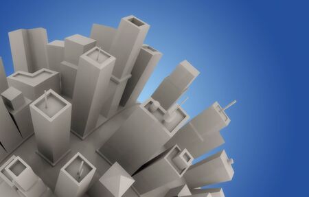 abstract metropolis illustrationの写真素材