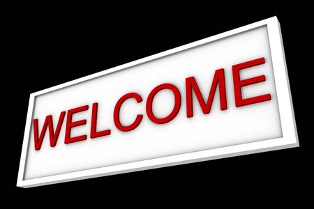 3d welcome signの写真素材