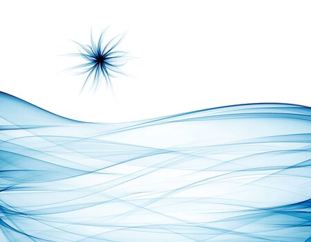 smooth waves, smokey shapes, abstract curvesの写真素材