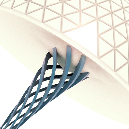 abstract biological structures illustration in 3dの写真素材