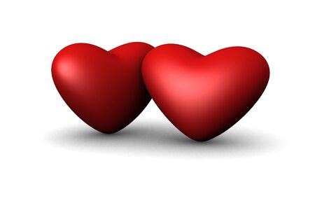 valentine hearts isolated on white backgroundの写真素材