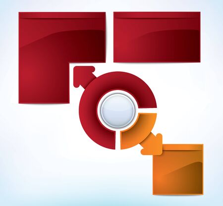 Multicolored presentation template with multiple directions and place for textのイラスト素材