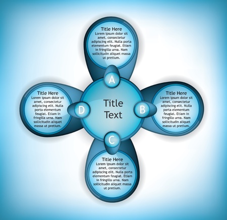 Presentation Element with a place for title text and four optionsのイラスト素材