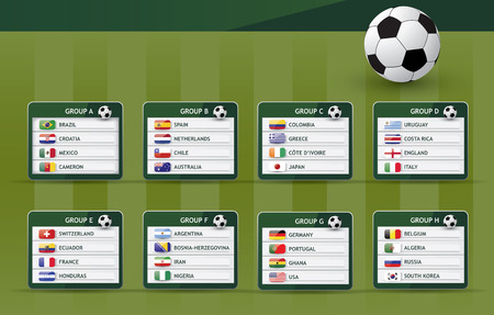 Background illustration of soccer groups of national teamsのイラスト素材