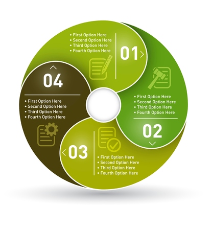 Circle infographics with four optionのイラスト素材