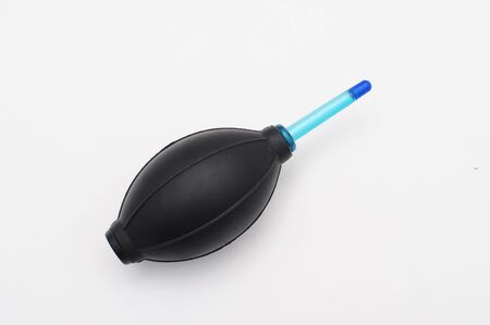 Air blower for DSLRs sensors and lenses cleaning isolated on white backgroundの写真素材