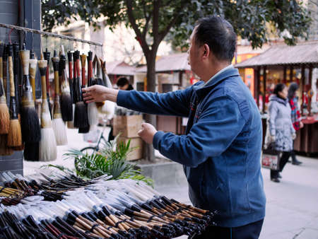 saleman at Marketのeditorial素材