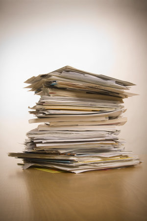 big stack of papers (documents)