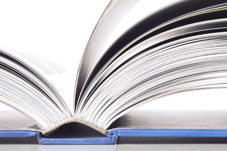 open book on white backgroundの写真素材