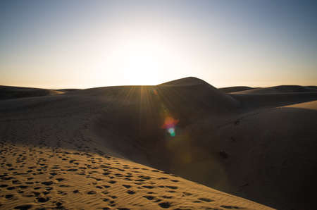 Desert - The Maspalomas Dunes , Canary Islands, View on Sand dunesの写真素材