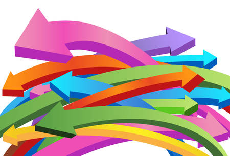 Overlapping 3D Arrowsのイラスト素材