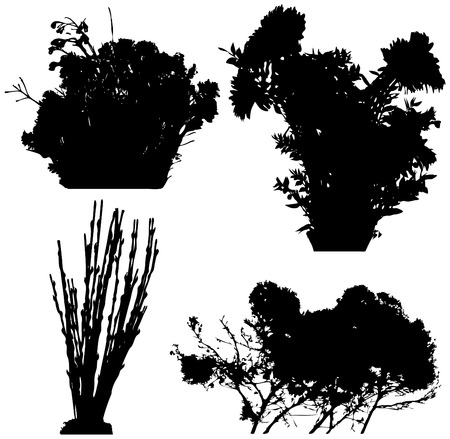 Plant Silhouettes Setのイラスト素材