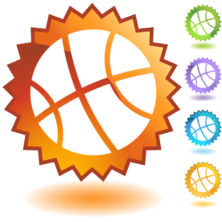  basketball badgeのイラスト素材