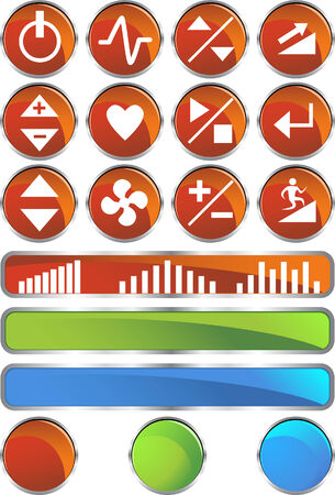  treadmill setのイラスト素材