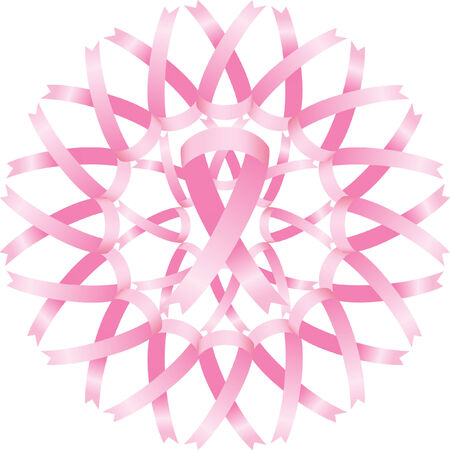 pink ribbon patternのイラスト素材