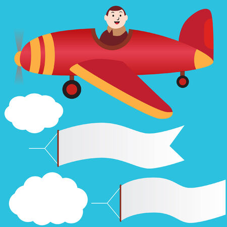 pilot banner setのイラスト素材