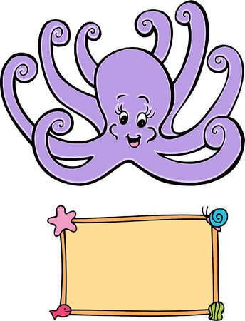 octopus signのイラスト素材