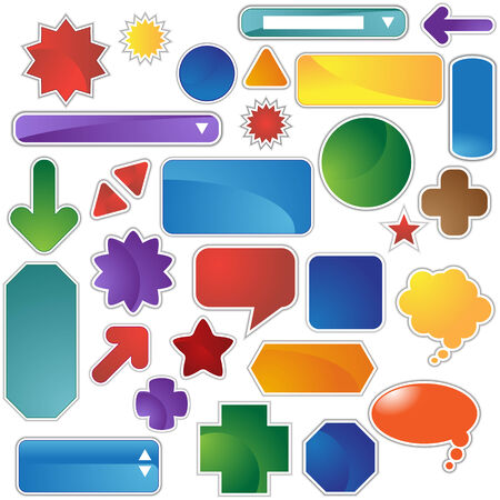  Glossy Web Buttonsのイラスト素材