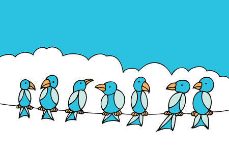  talking birdのイラスト素材