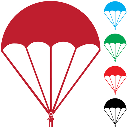 parachute iconのイラスト素材