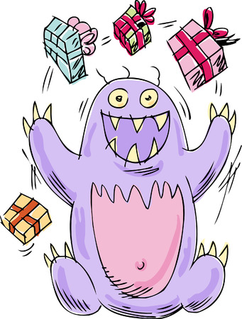 Present Monsterのイラスト素材