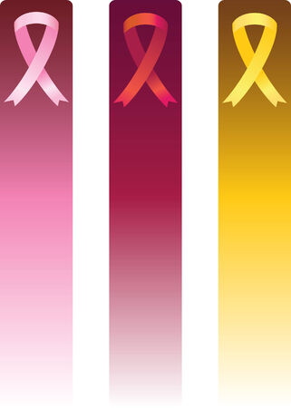 vertical ribbon bannerのイラスト素材