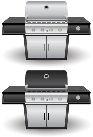 Barbecue Grill Setのイラスト素材