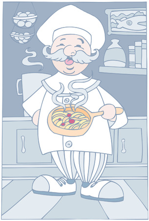   italian chefのイラスト素材