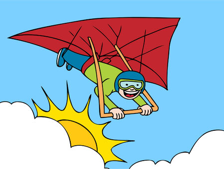 Hang Gliderのイラスト素材