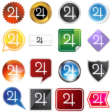 Jupiter planetary sign icon setのイラスト素材