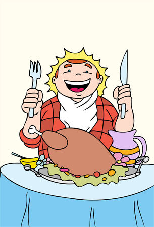 turkey feastのイラスト素材
