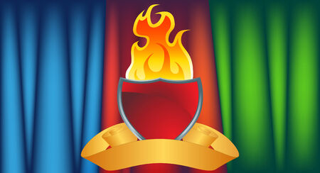 Fire Shield Backgroundのイラスト素材