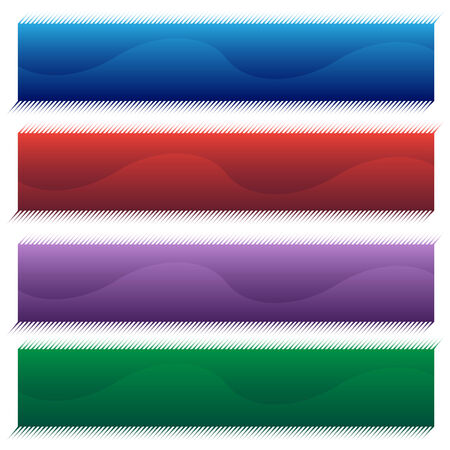 halftone wave banner set isolated on a white background image.のイラスト素材