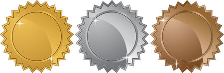 metal stars isolated on a white background.のイラスト素材