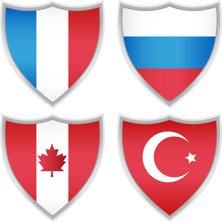Flag Shield isolated on a white background.のイラスト素材