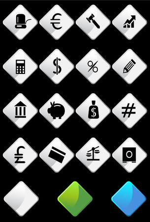 Banking Set isolated on a black background.のイラスト素材