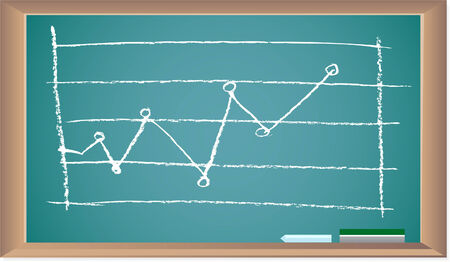 line graph isolated on a white background.のイラスト素材