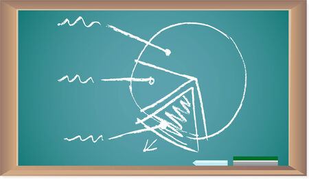 pie graph isolated on a white background.のイラスト素材