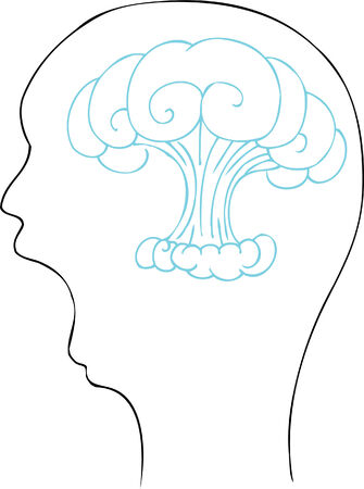 Mushroom Cloud isolated on a white background.のイラスト素材