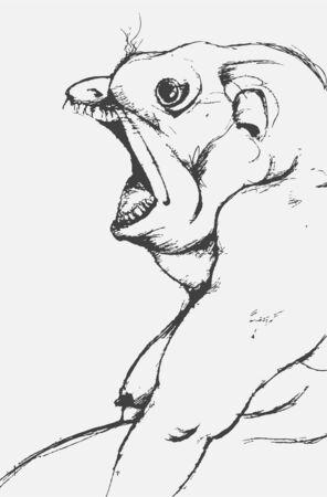 Gluttony isolated on a white background.のイラスト素材