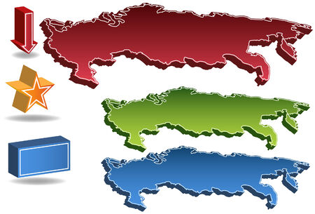 Russia map isolated on a white background.のイラスト素材